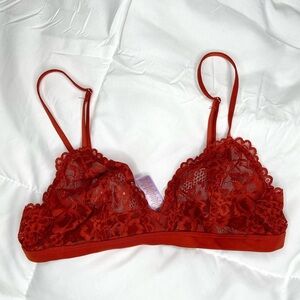 Savage X Fenty rust orange lace bralette NWOT bra lingerie